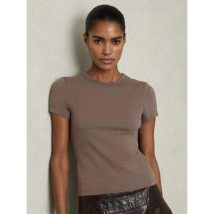 REISS Jolie Stretch-Cotton Crew-Neck T-Shirt